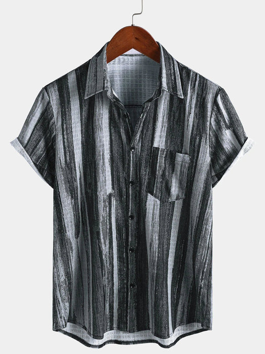 VATPAVE Camisas de verano para hombre a rayas, estilo playero, con bolsillo - Quierox - Tienda Online