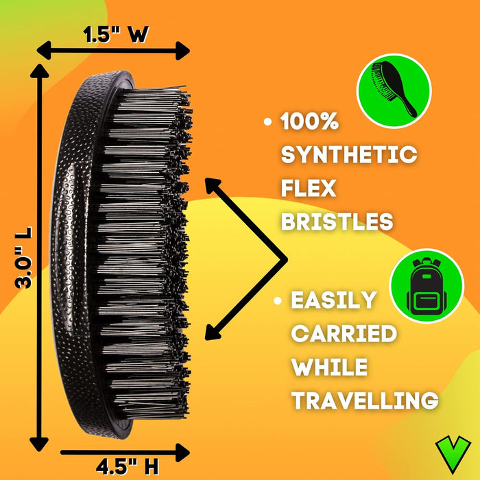 Veeta Superior Wave Brush - Cepillo de onda de palma para hombres 360 - Quierox - Tienda Online