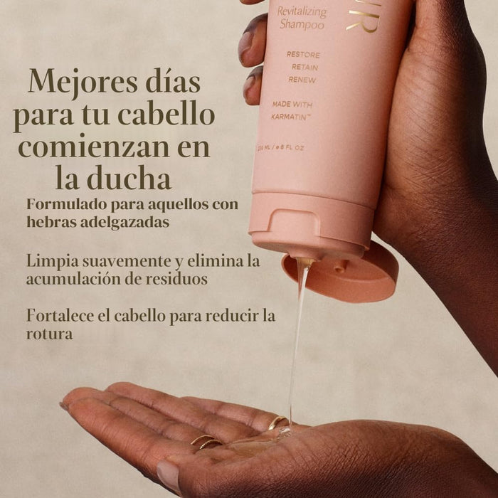 VEGAMOUR GRO Champú Revitalizante, para Cabello Ralo con Queratina Vegana - Quierox - Tienda Online