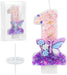 Velas de cumpleaños con diseño de mariposa rosa y morada para pastel con purpurina - Quierox - Tienda Online
