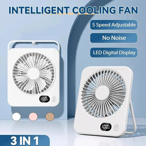 Ventilador de escritorio recargable USB portátil 180 ° plegable inclinable - Quierox - Tienda Online