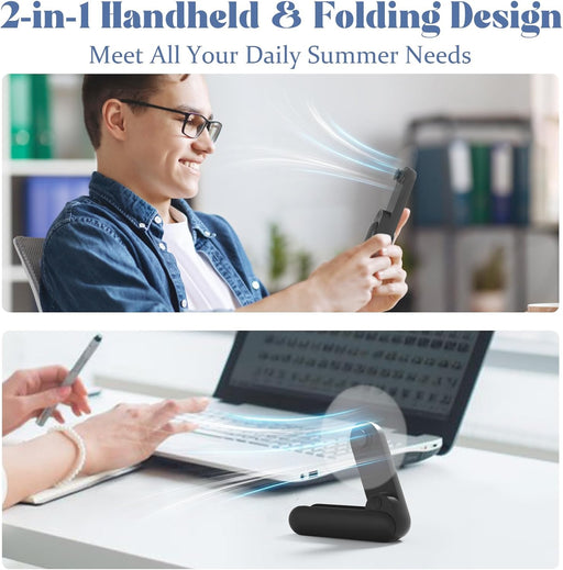 Ventilador de mano portátil, mini ventilador de mano 2 en 1 - Quierox - Tienda Online