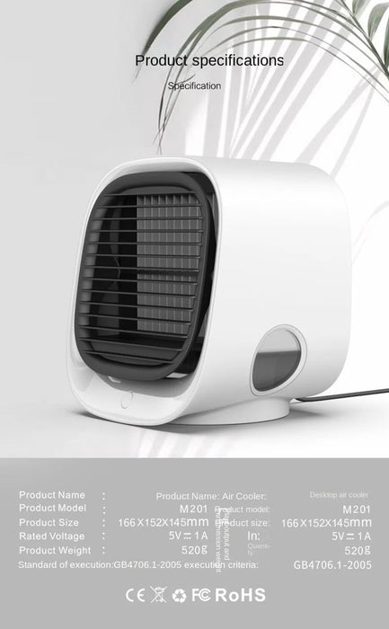 Ventilador de refrigeración por agua de escritorio, mini aire acondicionado de refrigeración USB - Quierox - Tienda Online