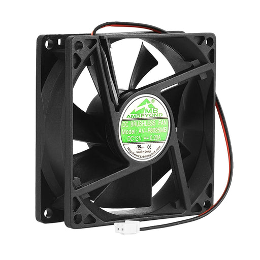 Ventilador de refrigeración sin escobillas con doble rodamiento de bolas de 80 mm x 80 mm x 25 mm - Quierox - Tienda Online