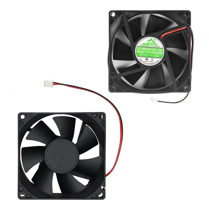 Ventilador de refrigeración sin escobillas con doble rodamiento de bolas de 80 mm x 80 mm x 25 mm - Quierox - Tienda Online