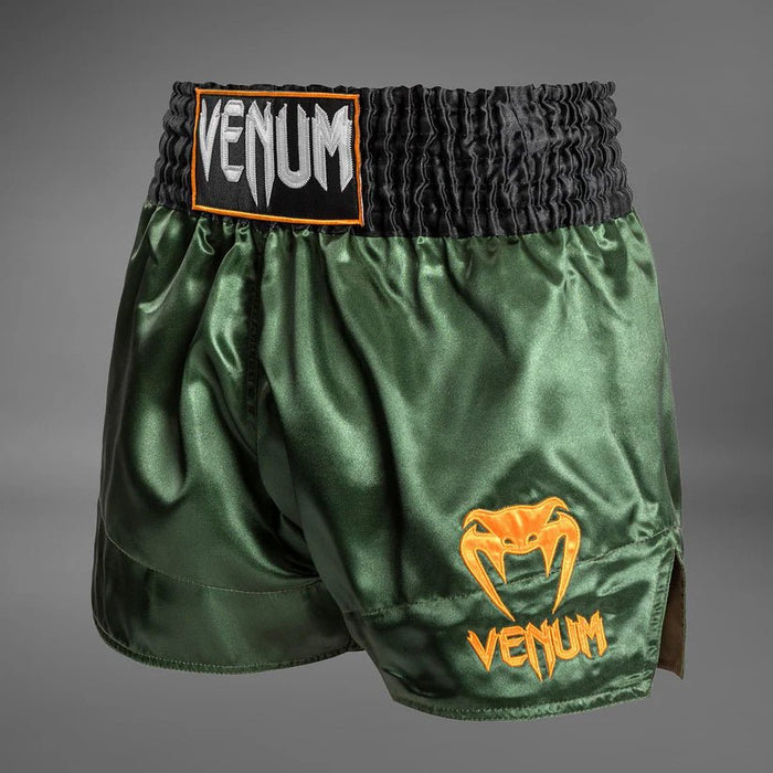 Venum Classic Pantalón corto de Muay Thai - Verde/Negro/Dorado - Quierox - Tienda Online