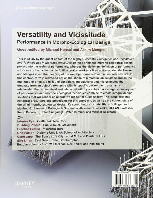 Versatility and Vicissitude: Performance in Morpho-Ecological Design - Quierox - Tienda Online