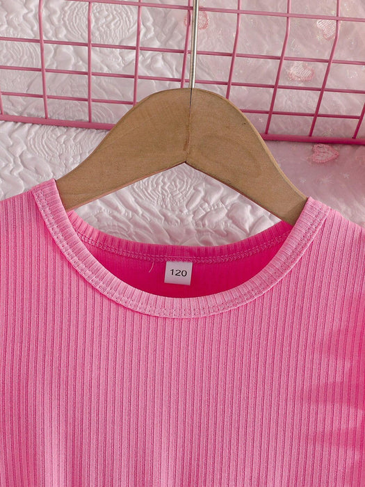 Vestido casual elegante para niñas con estampado floral y mangas cortas - Quierox - Tienda Online