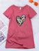 Vestido Con Estampado De Corazones Y Leopardo Para Jóvenes - Quierox - Tienda Online