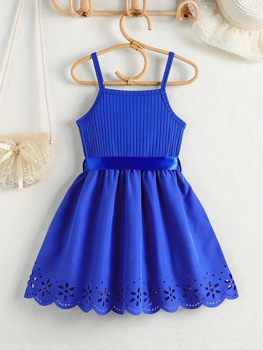 Vestido con Estampado de Gatito en Forma de Corazón y Lazo para Niñas - Quierox - Tienda Online