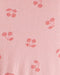 Vestido de algodón de manga larga con estampado de cerezas para niña - Rosa - Quierox - Tienda Online