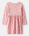 Vestido de algodón de manga larga con estampado de cerezas para niña - Rosa - Quierox - Tienda Online
