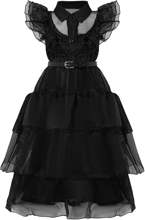 Vestido de disfraz de tul gótico de princesa negra esponjosa tutú para niñas - Quierox - Tienda Online