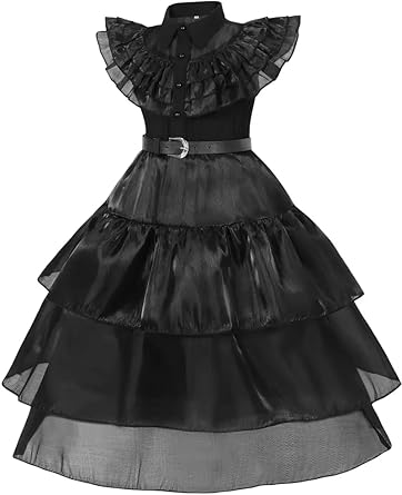 Vestido de disfraz negro para niñas, vestido de fiesta de cosplay con accesorios - Quierox - Tienda Online