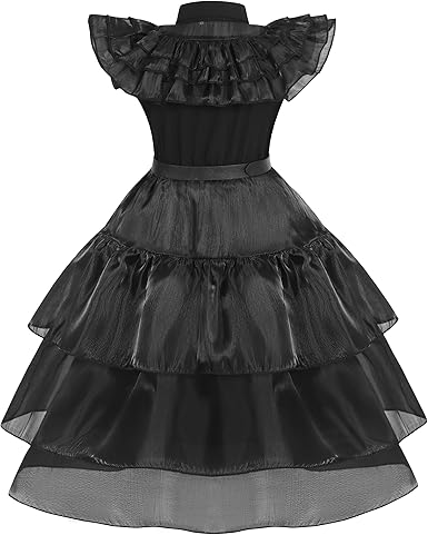 Vestido de disfraz negro para niñas, vestido de fiesta de cosplay con accesorios - Quierox - Tienda Online