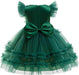 Vestido de elfo navideño de manga corta para niñas - Quierox - Tienda Online