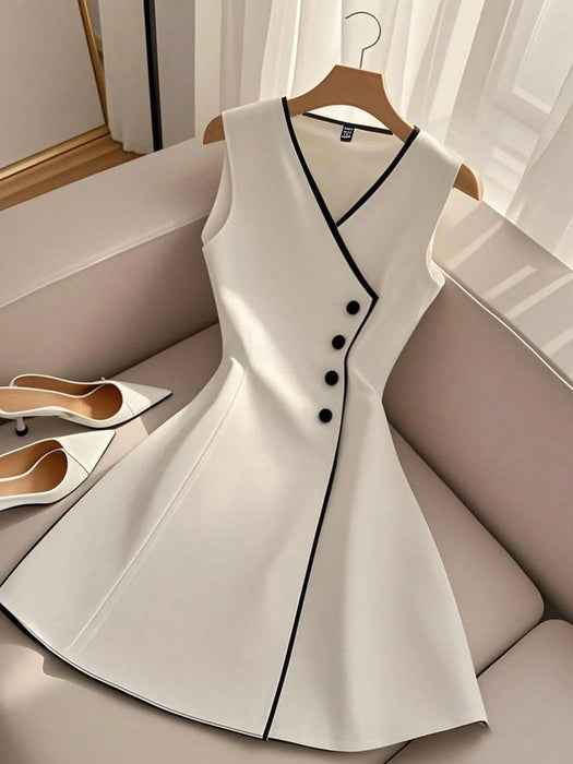 Vestido de estilo veraniego europeo para mujer, de corte entallado - Quierox - Tienda Online