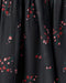 Vestido de fiesta de manga corta con estampado floral para niña - Negro - Quierox - Tienda Online