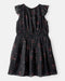 Vestido de fiesta de manga corta con estampado floral para niña - Negro - Quierox - Tienda Online