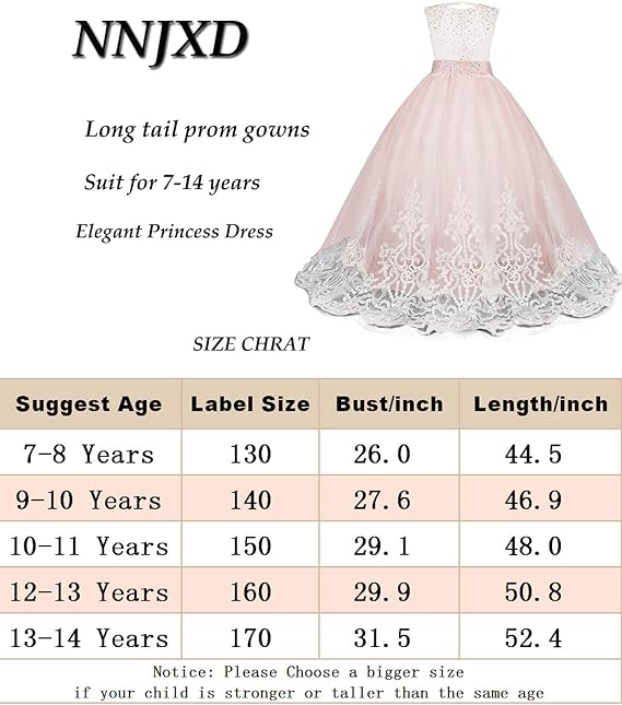 Vestido de fiesta de princesa con bordado de tul y encaje para niña - Quierox - Tienda Online