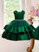 Vestido de fiesta elegante sin mangas de tul y satén con lazo en la espalda para niñas - Quierox - Tienda Online
