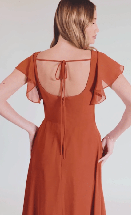 Vestido de gasa con volantes y corte en A - Quierox - Tienda Online
