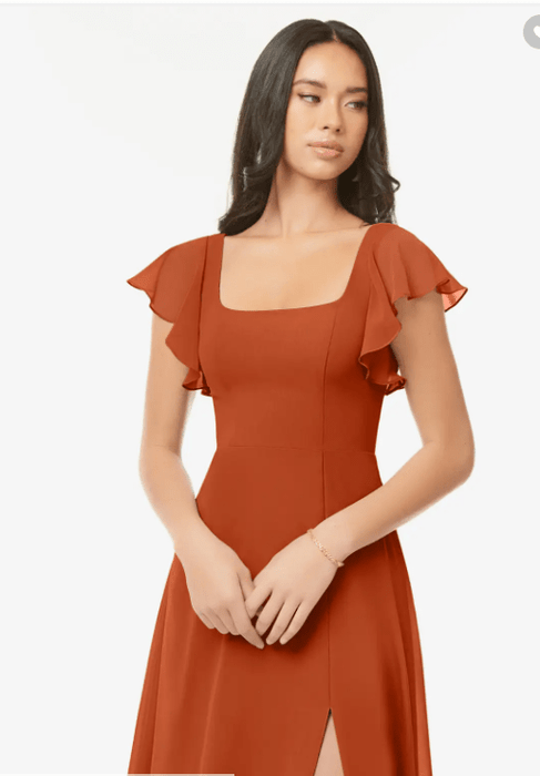 Vestido de gasa con volantes y corte en A - Quierox - Tienda Online