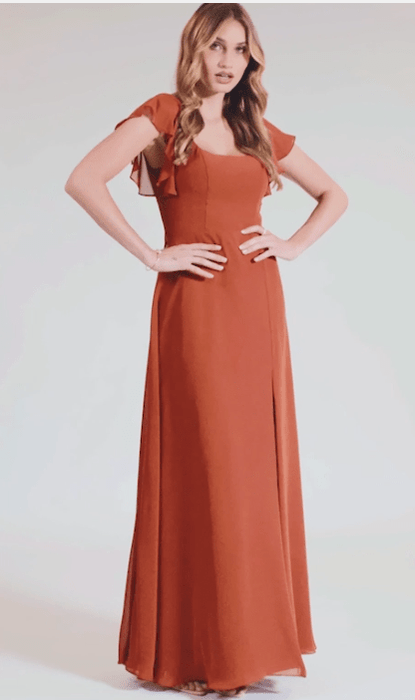 Vestido de gasa con volantes y corte en A - Quierox - Tienda Online