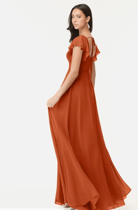 Vestido de gasa con volantes y corte en A - Quierox - Tienda Online