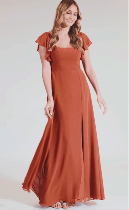 Vestido de gasa con volantes y corte en A - Quierox - Tienda Online