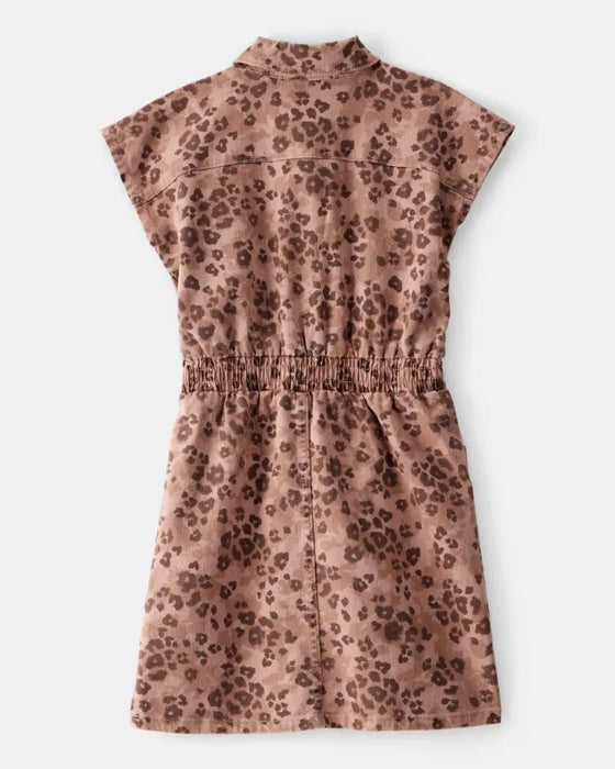 Vestido De Manga Corta Estampado Leopardo Oshkosh B'Gosh - Quierox - Tienda Online