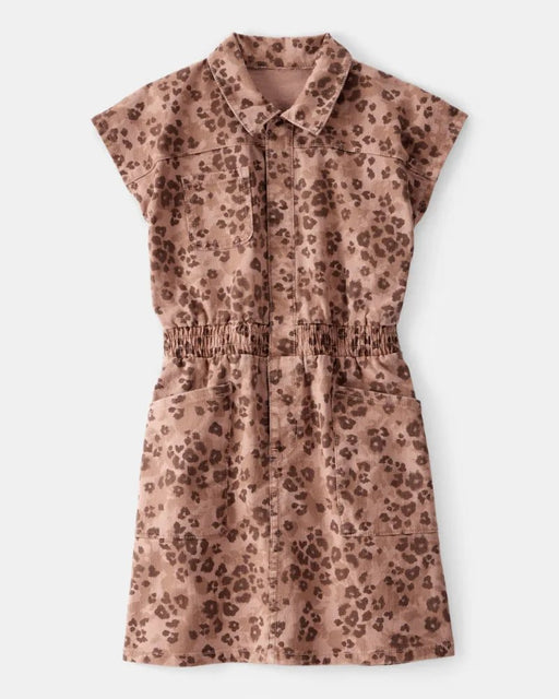 Vestido De Manga Corta Estampado Leopardo Oshkosh B'Gosh - Quierox - Tienda Online