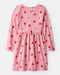 Vestido de manga larga con corazón para niña - Rosa - Quierox - Tienda Online