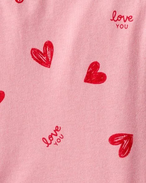 Vestido de manga larga con corazón para niña - Rosa - Quierox - Tienda Online