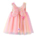 Vestido de mariposa sin mangas para niñas pequeñas con alas de tul arcoíris teñido anudado - Quierox - Tienda Online