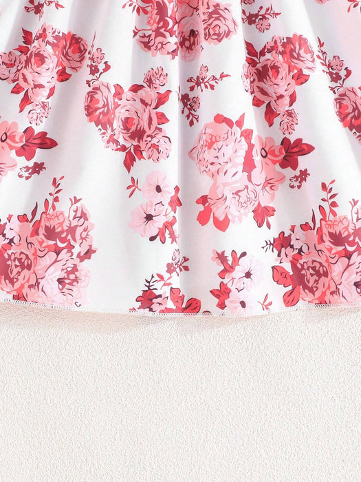 Vestido de moda para la llegada del verano para niña joven con estampado floral - Quierox - Tienda Online