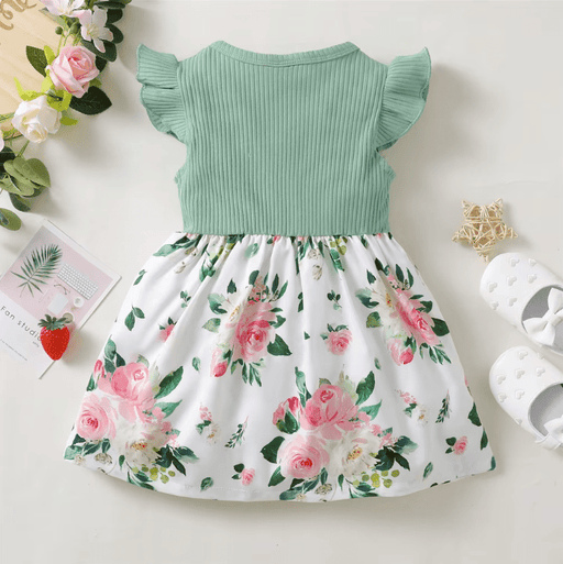Vestido de princesa sin mangas para niña pequeña, ropa de moda Floral - Quierox - Tienda Online