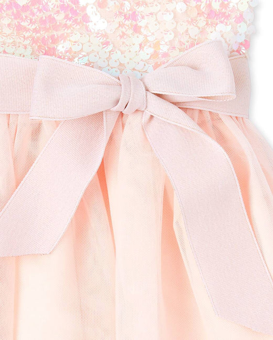 Vestido De Punto A Tejido Con Paillette Para Niñas - Rosebud - Quierox - Tienda Online