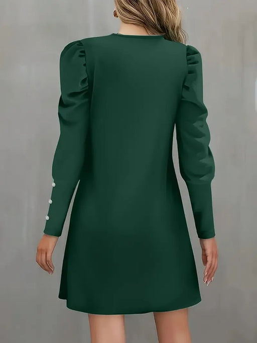 Vestido Elegante de Color Sólido para Mujer, Moda Otoño e Invierno - Quierox - Tienda Online