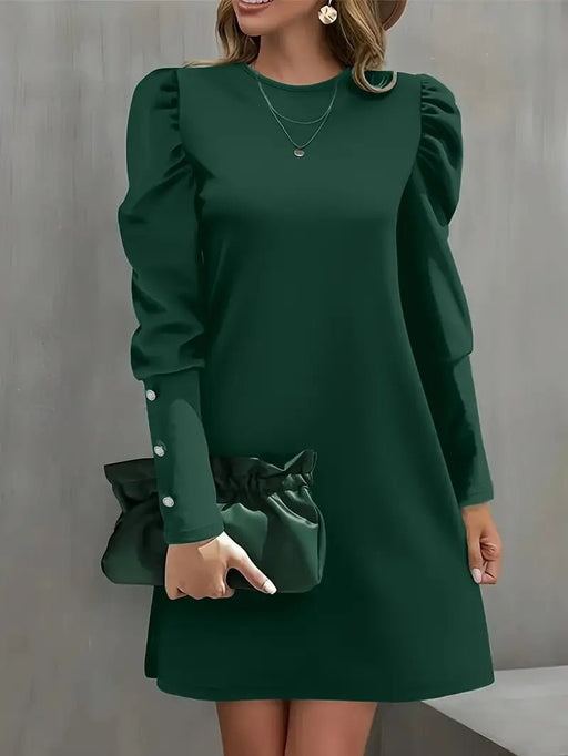 Vestido Elegante de Color Sólido para Mujer, Moda Otoño e Invierno - Quierox - Tienda Online
