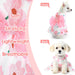 Vestido floral para perro, con lazo rosa, vestidos de princesa para mascotas para chihuahua - Quierox - Tienda Online