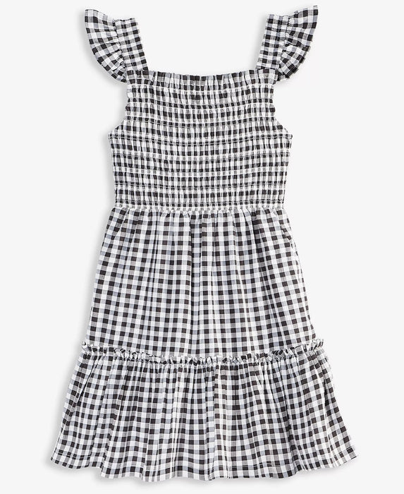 Vestido fruncido de cuadros vichy Mommy & Me para niñas pequeñas - Quierox - Tienda Online