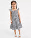 Vestido fruncido de cuadros vichy Mommy & Me para niñas pequeñas - Quierox - Tienda Online