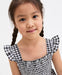 Vestido fruncido de cuadros vichy Mommy & Me para niñas pequeñas - Quierox - Tienda Online