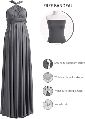Vestido Infinity de 72styles con bandeau, convertible para damas - Quierox - Tienda Online