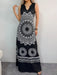 Vestido Maxi Mandala Floral Impecable - Cuello Escotado Elegante, Sin Mangas y Estilo Atemporal para Mujer - Quierox - Tienda Online