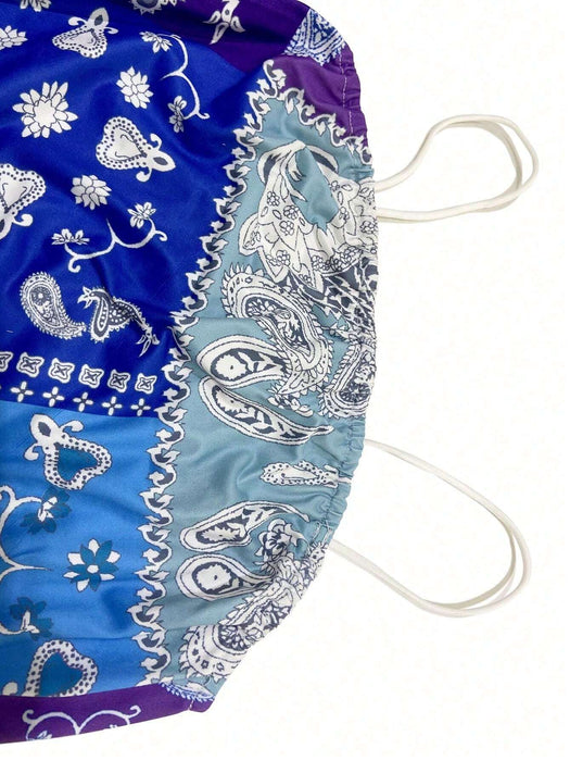 Vestido mini con tirantes finos y diseño en bloques de color - Quierox - Tienda Online