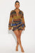 Vestido Mini De Malla Rowan Collar Print - Multicolor - Quierox - Tienda Online