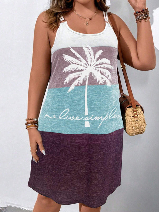 Vestido sin mangas estampado sencillo para uso diario para mujer - Quierox - Tienda Online