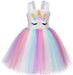 Vestido tutú de unicornio con lentejuelas y luz LED para niñas - Quierox - Tienda Online